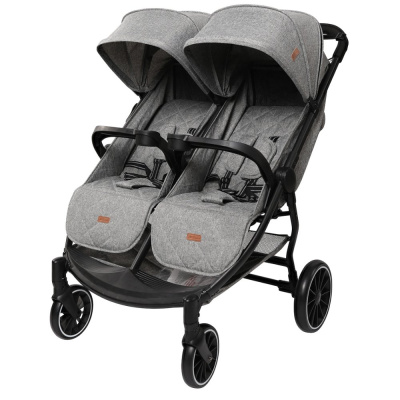 Прогулочная коляска для двойни Skillmax LB100 grey 01